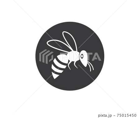 Honey Bee Logo Template Vector Icon Illustrationのイラスト素材