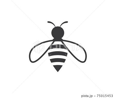 Honey Bee Logo Template Vector Icon Illustrationのイラスト素材