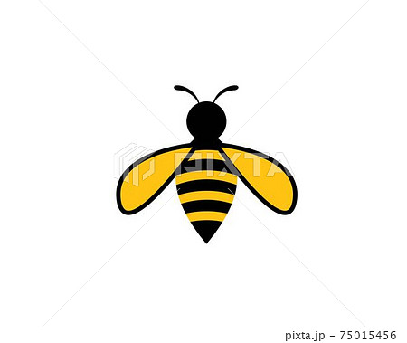 Honey Bee Logo Template Vector Icon Illustrationのイラスト素材