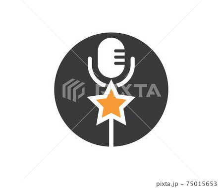 microphone icon logo of karaoke and musical vector illustration design microphone icon logo of karaoke and musical vector illustration design 75015653