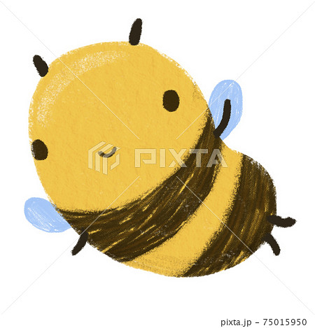 Cute Kawaii Happy Funny Honey Bee Flyingのイラスト素材