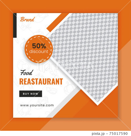 Food & culinary social media post banner promotion template. banner template. promotion template	 75017590