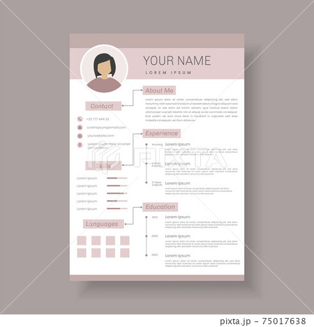curriculum vitae template design for women 75017638