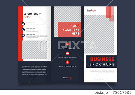 Modern design of triple business brochure template	 75017639