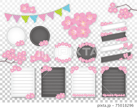 桜のメッセージカードセット 75018296