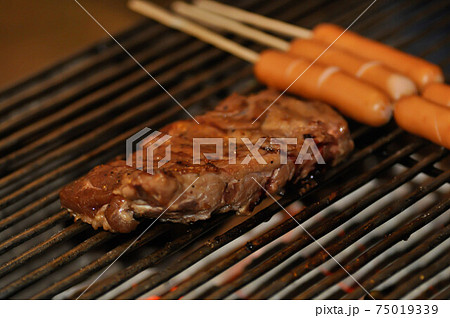 grilled pork, pork rib or grilled pork rib 75019339