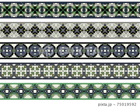Seamless decorative borders Seamless decorative borders 75019592
