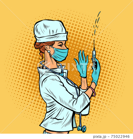Vaccination nurse, covid19 treatment and healthcare Vaccination nurse, covid19 treatment and healthcare 75022946