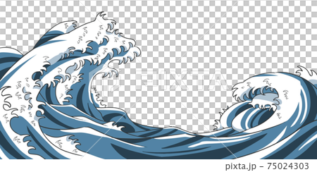 Sea Japanese style - Stock Illustration [75024303] - PIXTA