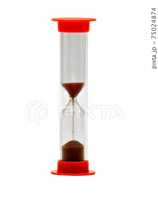 Hourglass on a white background. Sand clock Hourglass on a white background. Sand clock 75024874