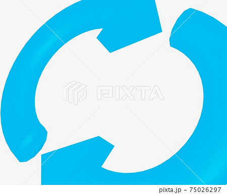 青色のループアイコンの拡大素材 青色のループアイコンの拡大素材 75026297