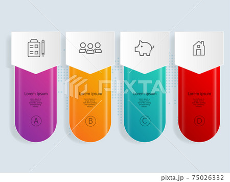 abstract horizontal  timeline infographics 4 steps with world map template for business and presentation 75026332
