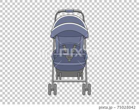 正面から見たベビーカーのイラスト 75028042