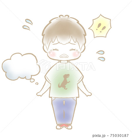 悲しい 男の子 イラスト 画像