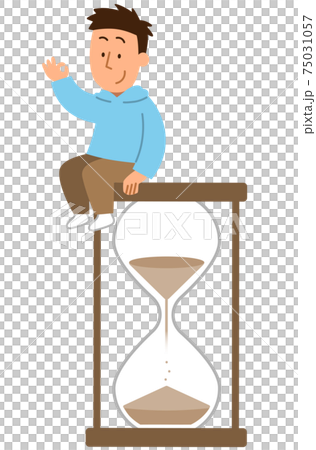 砂時計4 男性1のイラスト素材