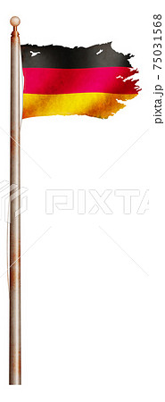 汚れて破れた国旗のグラフィック / ドイツ 75031568