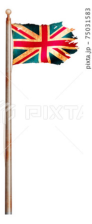 汚れて破れた国旗グラフィック / イギリス・英国・UK 汚れて破れた国旗グラフィック / イギリス・英国・UK 75031583