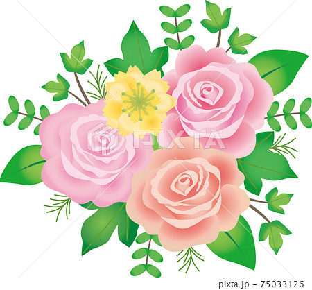 バラの花束のイラスト素材