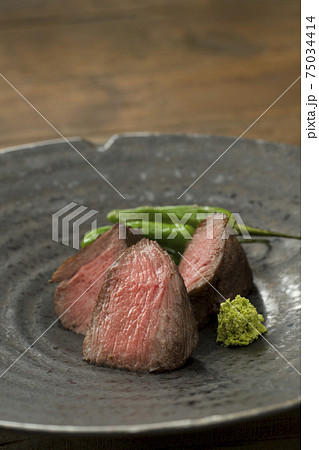 黒毛和牛ももステーキ 75034414