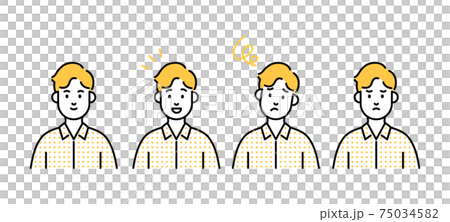 Facial expression pattern of men Facial expression pattern of men 75034582