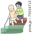 入浴介助をする介護士のイラスト 75034713
