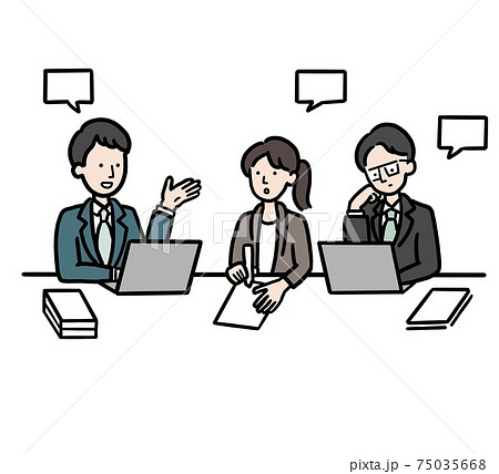 会議のイラスト 会議のイラスト 75035668