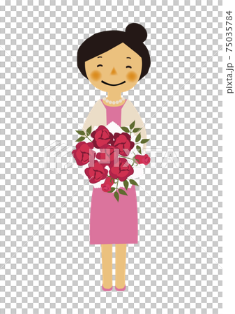 人的物質。黨的圖像例證。禮服的婦女。 75035784