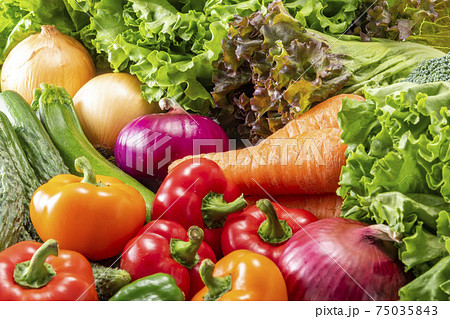 新鮮で美味しい野菜の集合 新鮮で美味しい野菜の集合 75035843