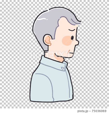 Uncle With A Troubled Profile Stock Illustration