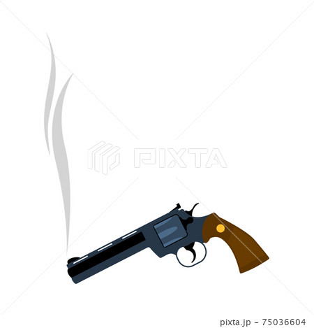 Smoking Revolver Icon 75036604