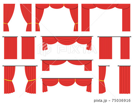 Theater curtain vector design illustration isolated on white background Theater curtain vector design illustration isolated on white background 75036916