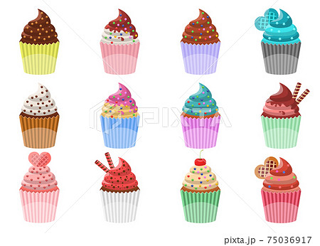 Delicious cupcake vector design illustration isolated on white background Delicious cupcake vector design illustration isolated on white background 75036917