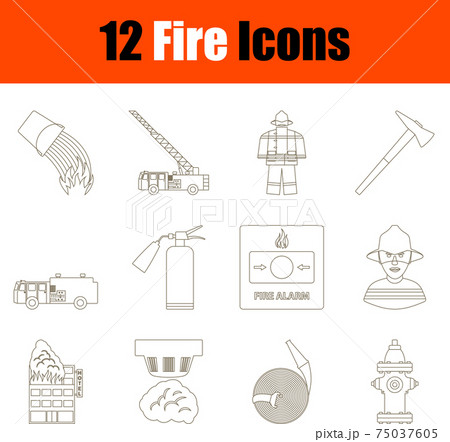 Fire Icon Set 75037605