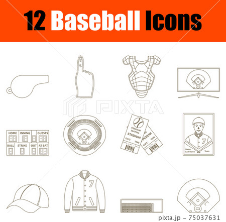 Baseball Icon Set Baseball Icon Set 75037631