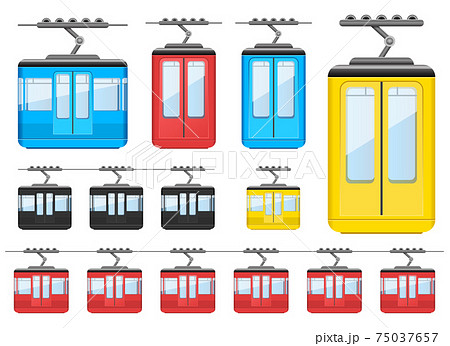 Cableway Funicular Vector Design Illustration のイラスト素材