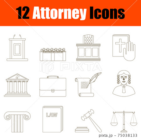 Attorney Icon Set Attorney Icon Set 75038133