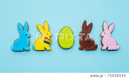lgbt ornament happy easter gingerbread egg rabbit 75038334