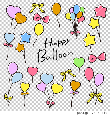 Illustration Of Colorful Handwritten Balloons Stock Illustration