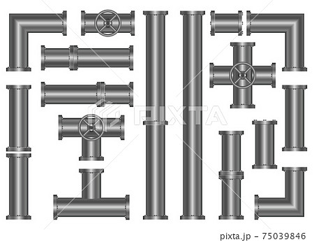 Metallic pipes vector design illustration isolated on white background 75039846