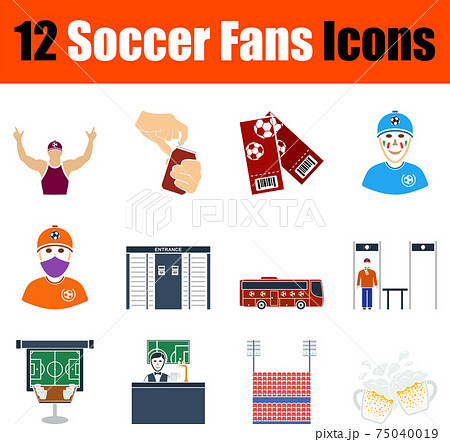 Soccer Fans Icon Set Soccer Fans Icon Set 75040019