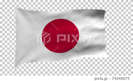 Japanese flag fluttering in the wind Hinomaru 75040075