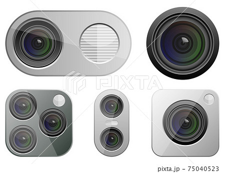 Smartphone back camera vector design illustration isolated on white background 75040523