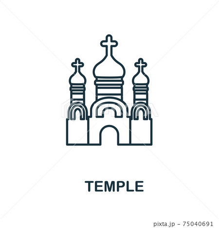 Temple icon. Simple element from religion collection. Creative Temple icon for web design, templates, infographics and more 75040691