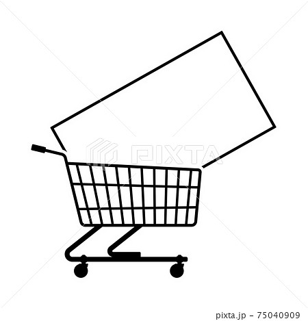 Shopping Cart With TV Icon 75040909