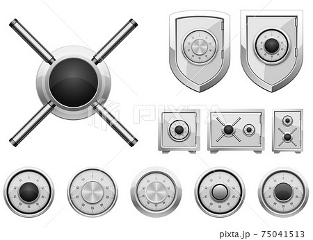 Safe combination lock vector design illustration isolated on white background 75041513