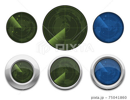 Realistic radar vector design illustration isolated on white background 75041860