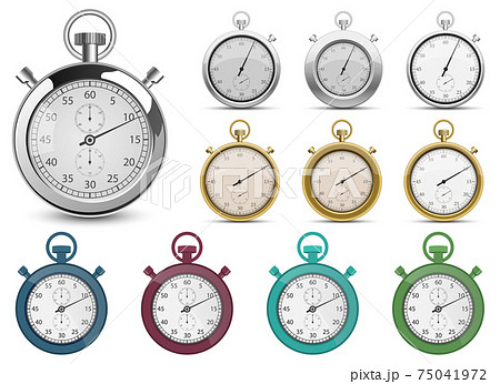 Retro stopwatch vector design illustration...のイラスト素材