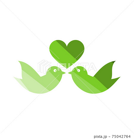 Dove With Heart Icon 75042764