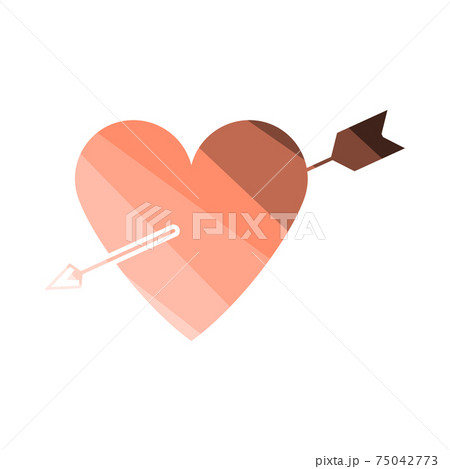 Pierced Heart By Arrow Icon Pierced Heart By Arrow Icon 75042773