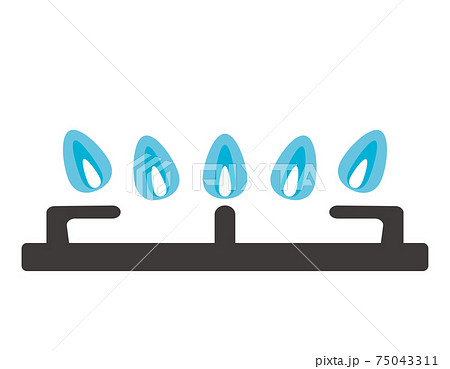 炎のベクターイラスト　ガス　火 75043311